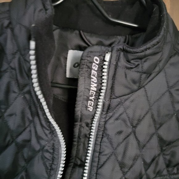 Obermeyer Black Quilted Vented Winter Snow Jacket Size 10 - Picture 3 of 15
